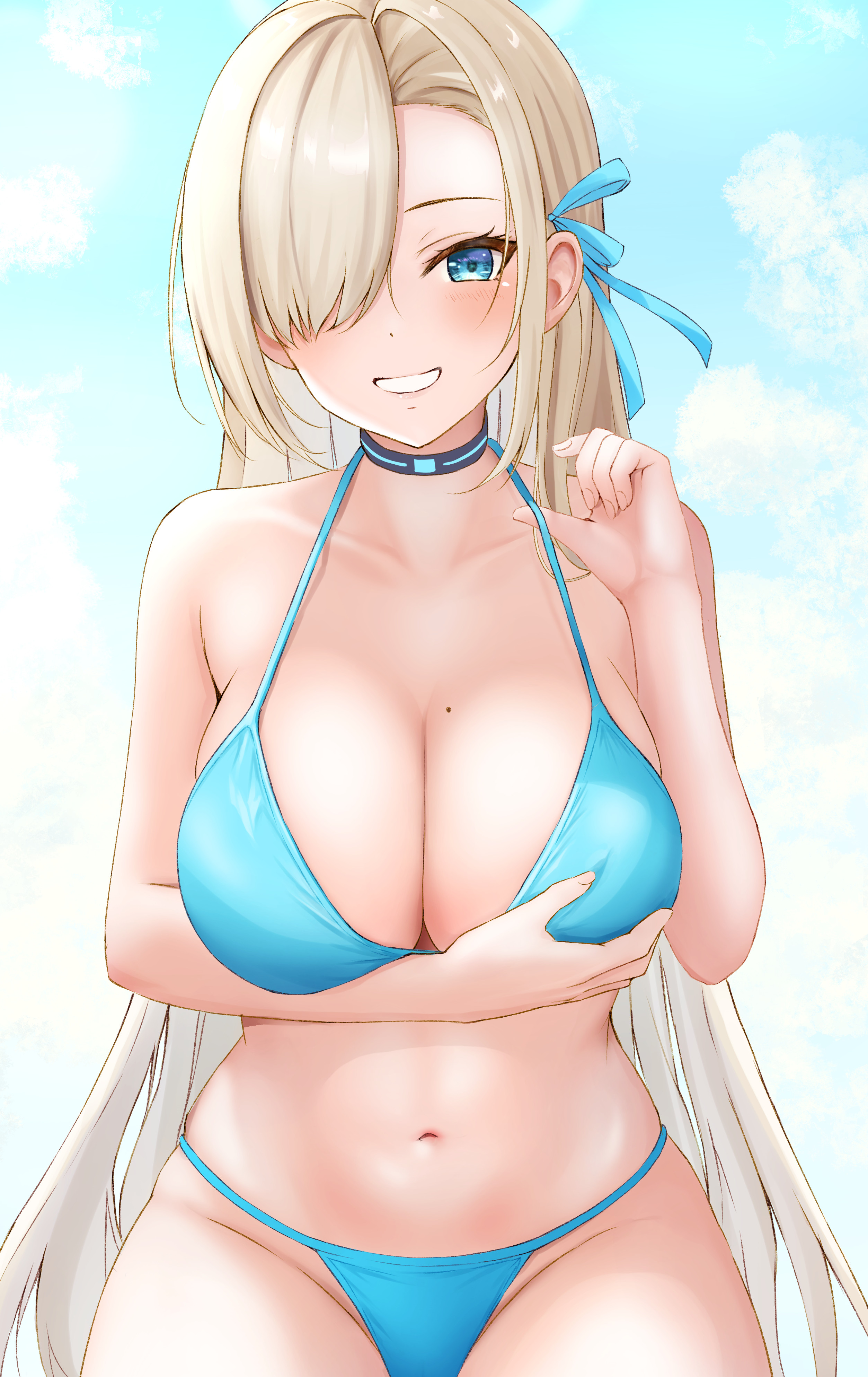 Ca Paria Blue Archive Ichinose Asuna Bikini Breast Hold Swimsuits